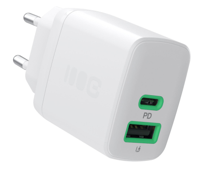 Ładowarka i akumulator Green Cell PowerSource Duo30 30W USB-C USB-A Power Delivery biały